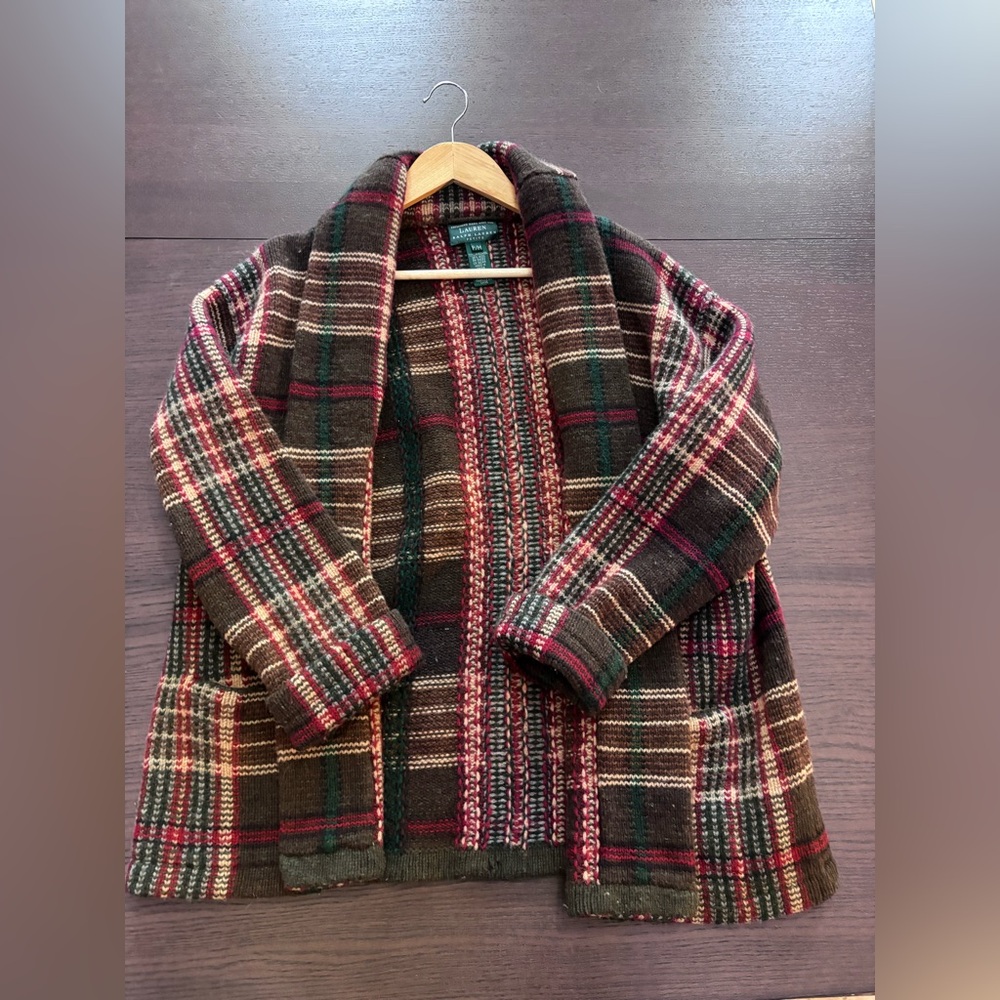 Ralph Lauren Lambswool Heavy Cardigan *hand knit*